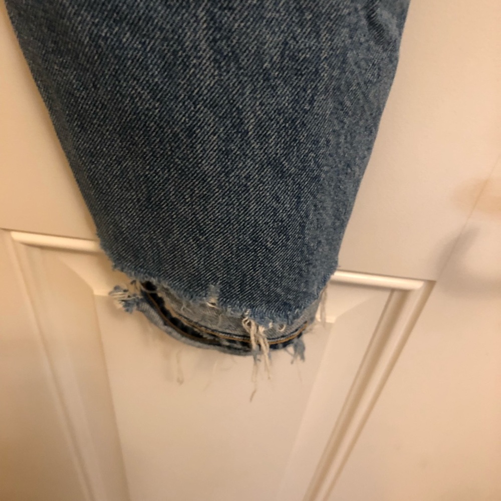 AGOLDE Feel Good High Rise Classic Jean Blue 24 Distressed Button Fly High waist - Picture 13 of 16